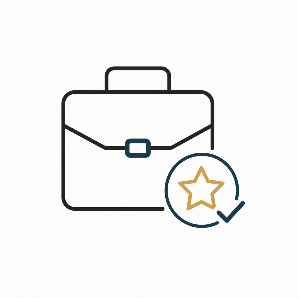 Icono de autorización de residencia para profesional altamente cualificado en España.